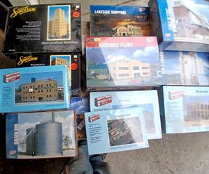 Large Lot HO Train Building Kits All Vintage And Sealed