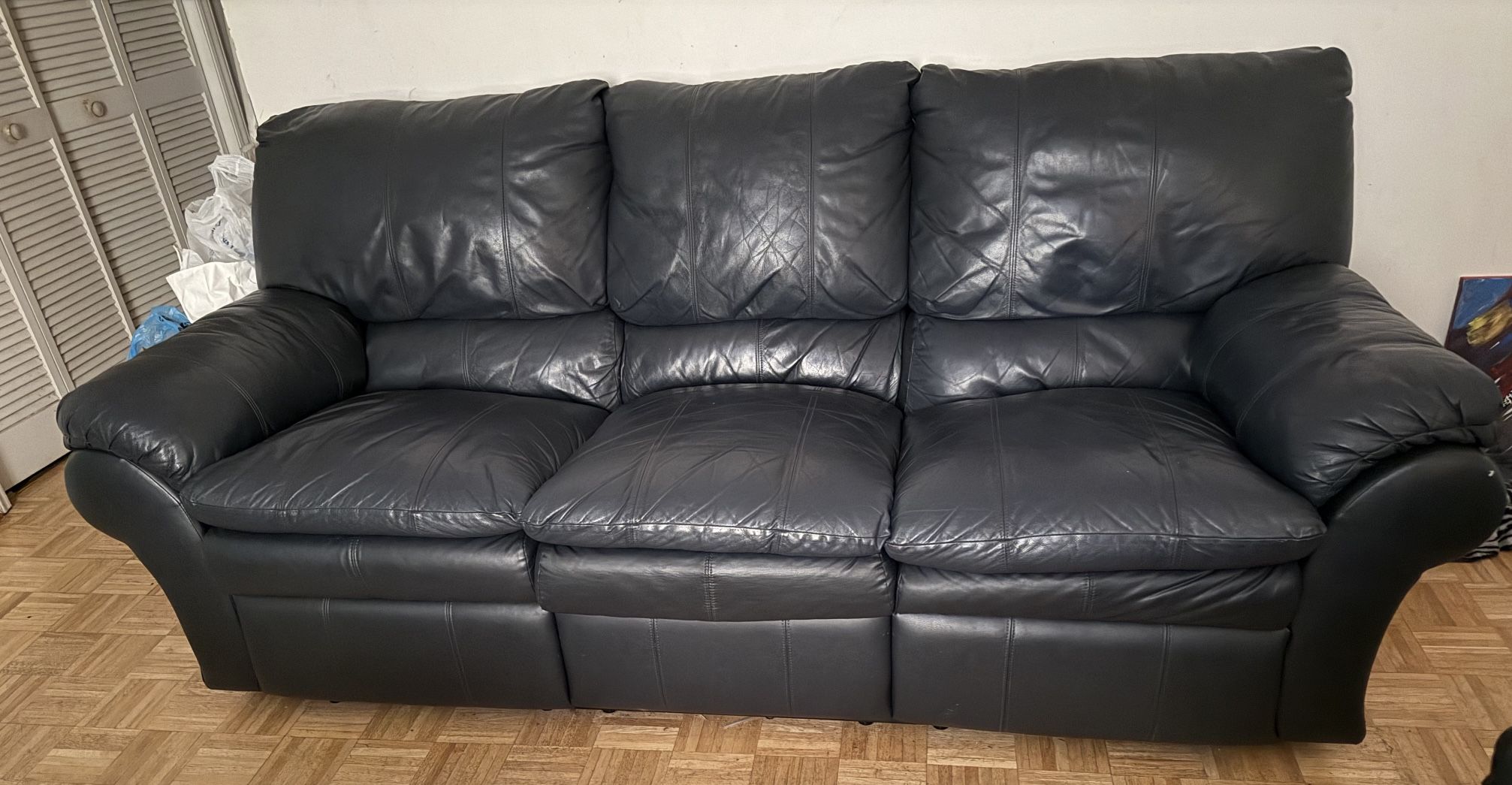 Leather Couch and Loveseat