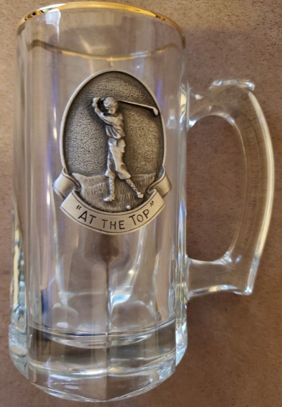 Glass pewter Vintage Beer Mug