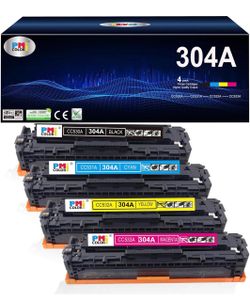 4-Pack Replacement for HP 304A Toner Cartridges
