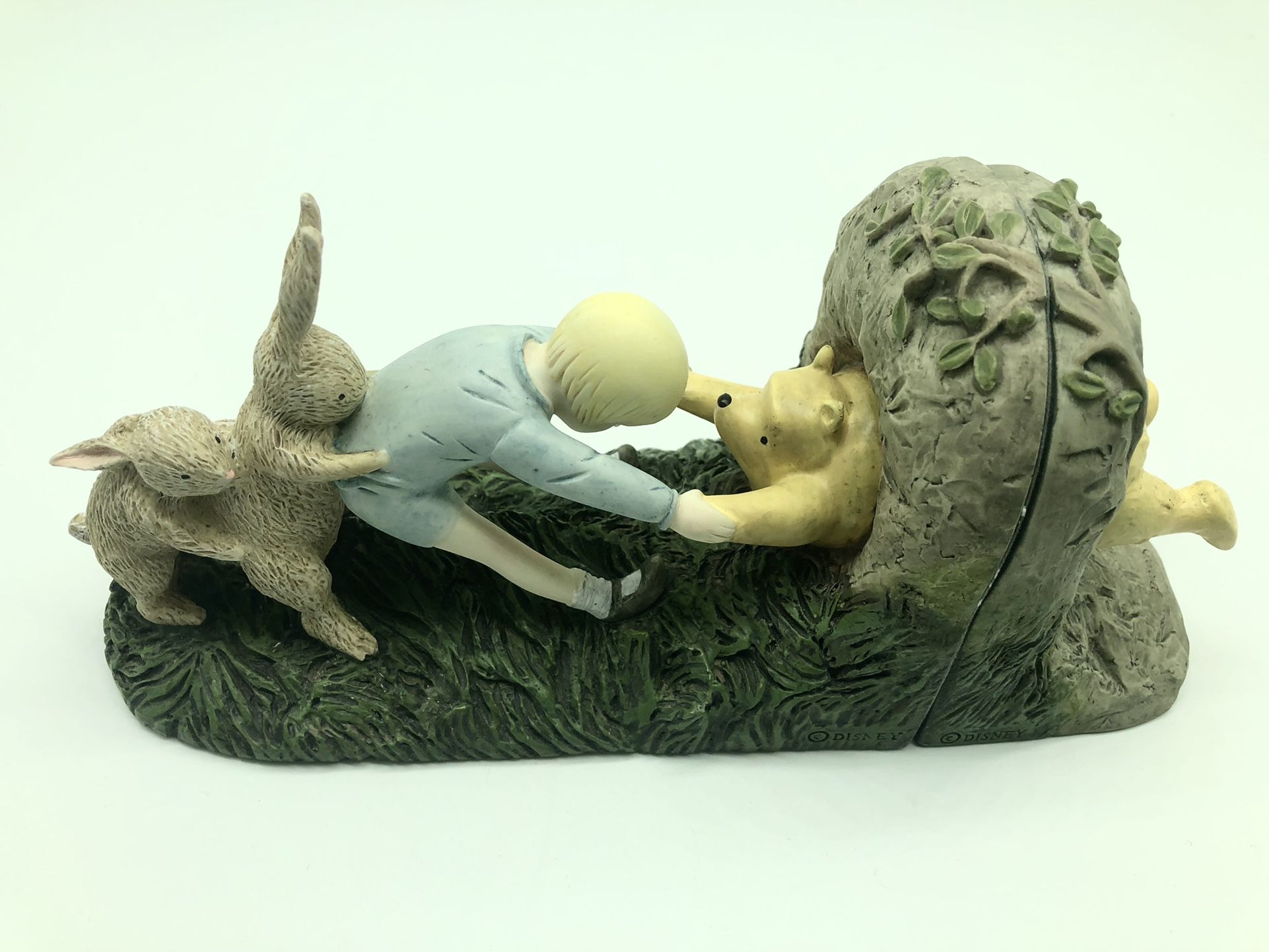 Vintage Winnie The Pooh & Christopher Robin Bookends Stuck In Hole