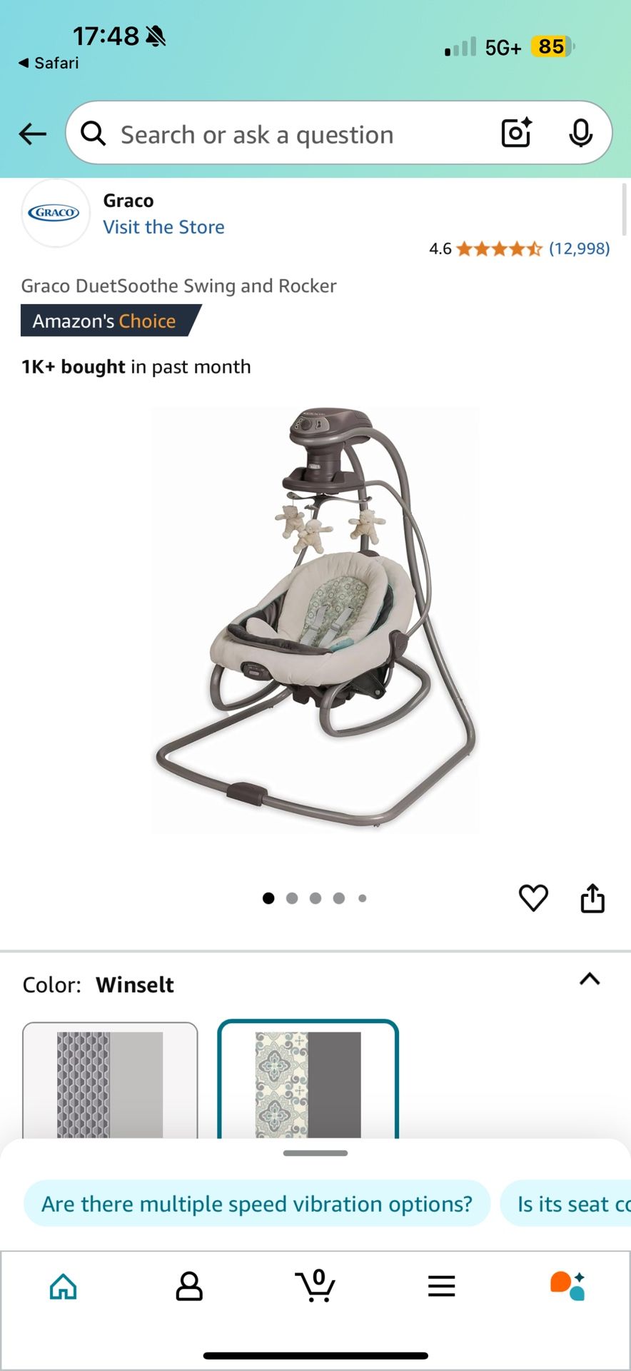 Baby Swing With Soothing Music