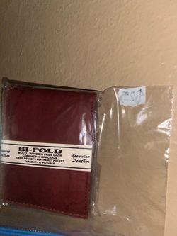 Brand New Red Genuine Leather Bi-Fold Wallet