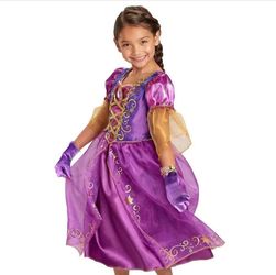 Disney Rapunzel majestic dress with gloves and jewelry new firm price