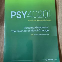 PSY4020 “Pursuing Goodness: The Science of Moral Change” Course Pack (Spring 2024) Book