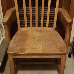 Own A Piece Of SPARTANBURG HISTORY - Solid Wood Bankers Chair Library Office Dining Vintage Antique 