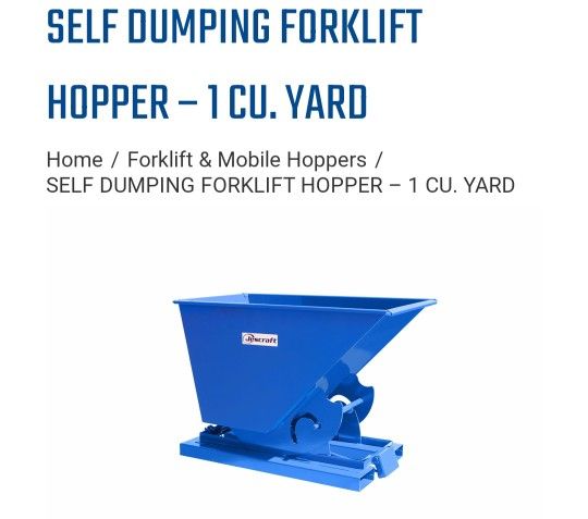 Self Dumping Forklift &Skid-Steer