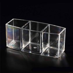 Makeup Organizer Brush Holder 3 Pieces Acrylic Cosmetic Storage Bag for Makeup, Home, Office, Bathroom