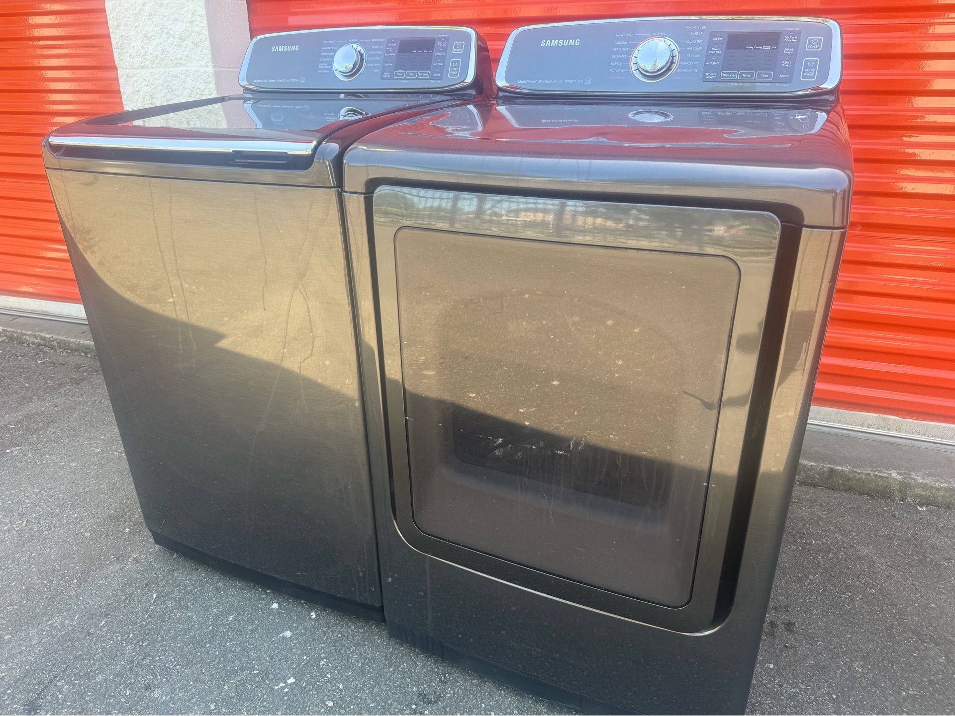 Astra large capacity, Samsung top load washer and electric dryer