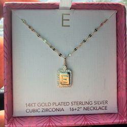 14 Gold Pendant/letter E