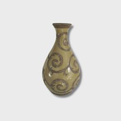 NY: Earthenware Scroll Vase
