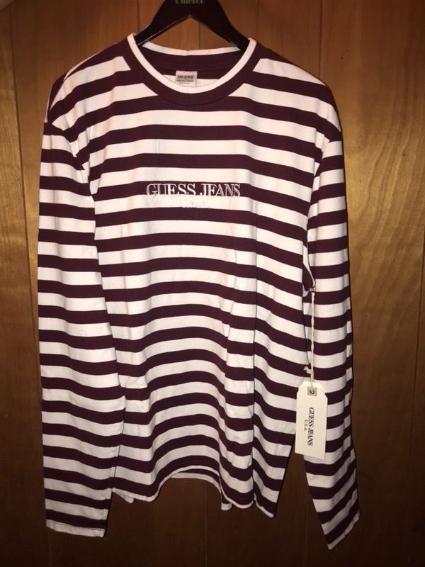 Decrement klip Isbjørn Guess Jeans Striped Long Sleeve Shirt Asap Rocky Ian Connor ComplexCon for  Sale in Lynwood, CA - OfferUp