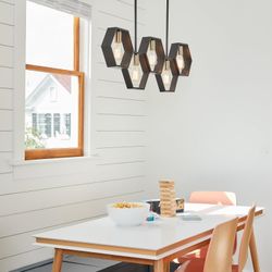 Bismarck 5-Light Earth Black Linear Chandelier
