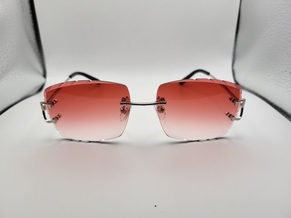 Cartier Glasses Rimless(Red)