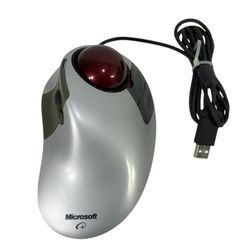 Microsoft Trackball Explorer 1.0 USB Optical Mouse X08-70390 ~ Tested / DAMAGED