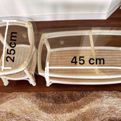 2 Wicker Tables - Living Room