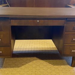 72" Wood Office Desk with Drawers