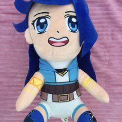 ItsFunneh The Krew Plush Anime Doll Blue Hair 10" Plush rare