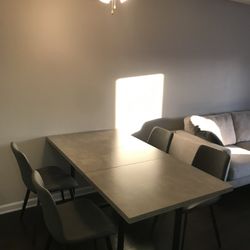 Modern Dining Table + 4 Chairs