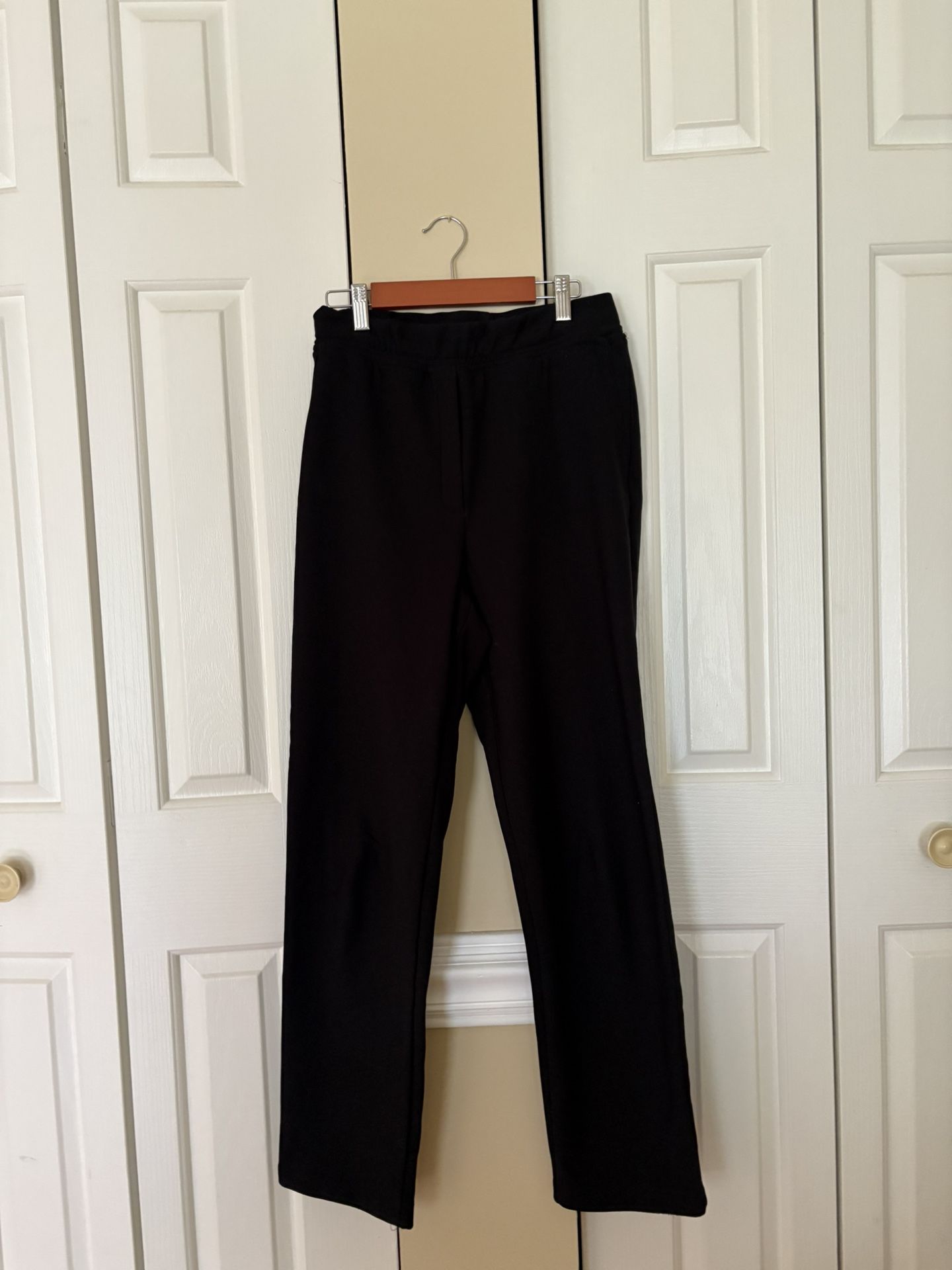 Beautiful 174 Women Fleece Straight Slacks, Black