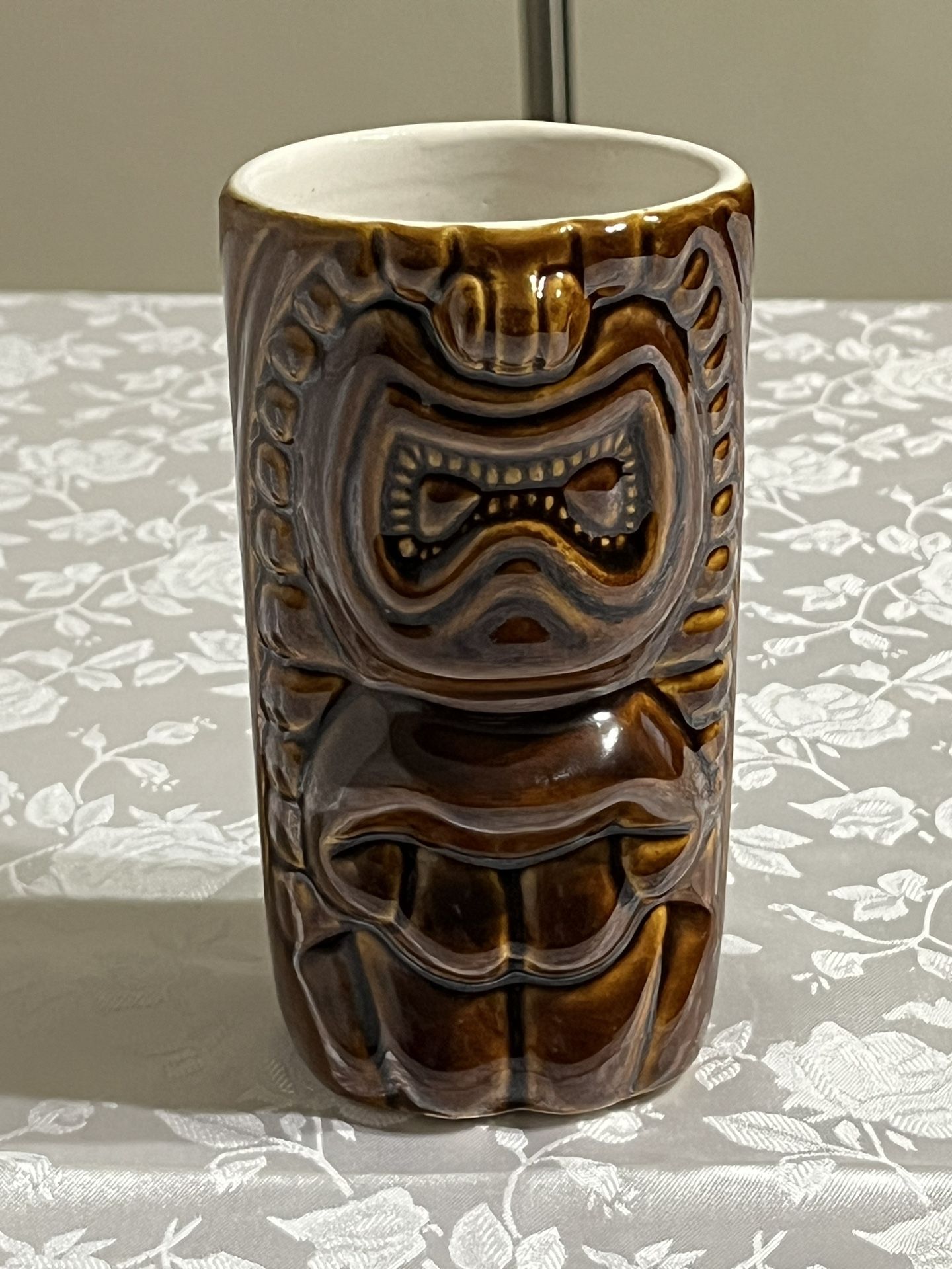 Daga eyeless Tiki glass mug cup tumbler vintage Hawaii Hawaiian brown