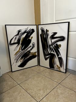 2 Canvas Framed…THE STENOGRAPHIC FORN I AND II…24x36…$155
