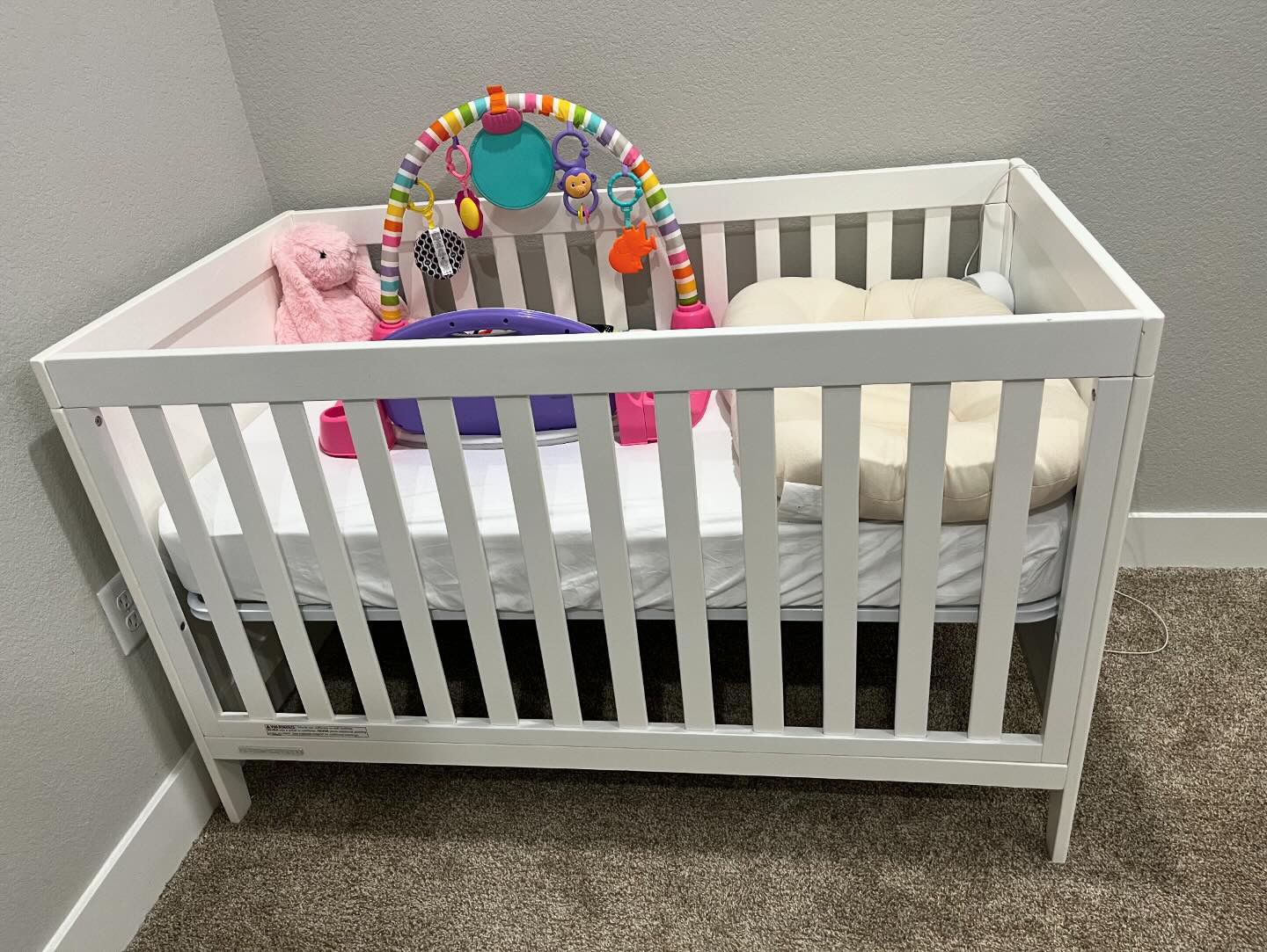 White Baby Crib And White Baby Mattress