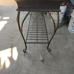 Two Wood/Metal Console Tables