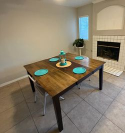 Wood table with leaf