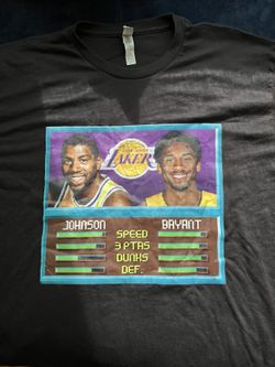 NWOT XL Men’s Next Level Black Lakers NBA Jam Style Shirt