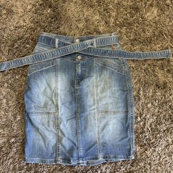 Knox Rose Denim Mini Skirt 