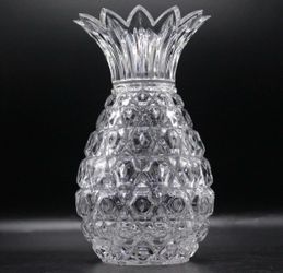 Pineapple clear, glass crystal vase