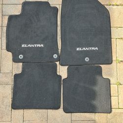 Used OEM Genuine Hyundai Floor Mats 2017-2020 Elantra Black Carpet F2F14-AC000