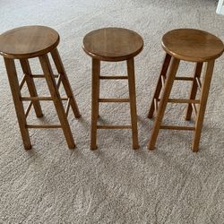 3 Wooden Stools