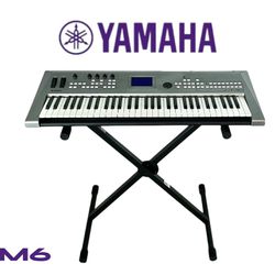Yamaha MM6 61 Key Keyboard Synthesizer Music Workstation & Pro Line Stand 