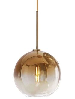 Gradient Color Glass Pendant Light Modern Glass Chandelier Light New, Open Box Manufacturer calls this gold