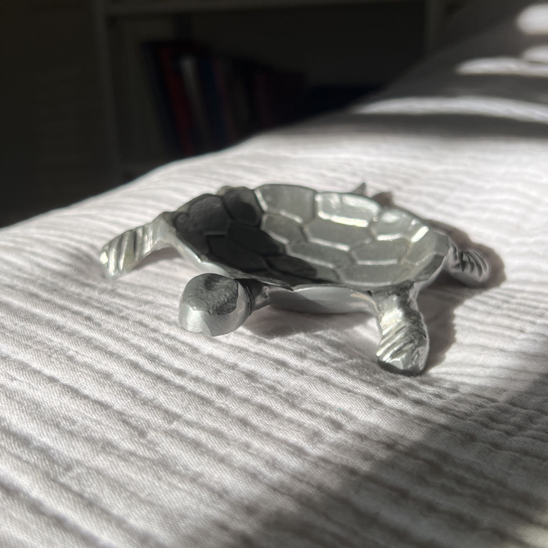 Silver Turtle Jewelry Holder 