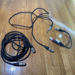 XLR Audio Cable Lot – 3 Pin Male/Female + TRS to XLR – 185” 64” 14”