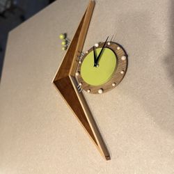 MCM Boomerang Wooden Wall Clock  23x12