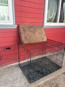 Large Wire Dog Crate with Mat