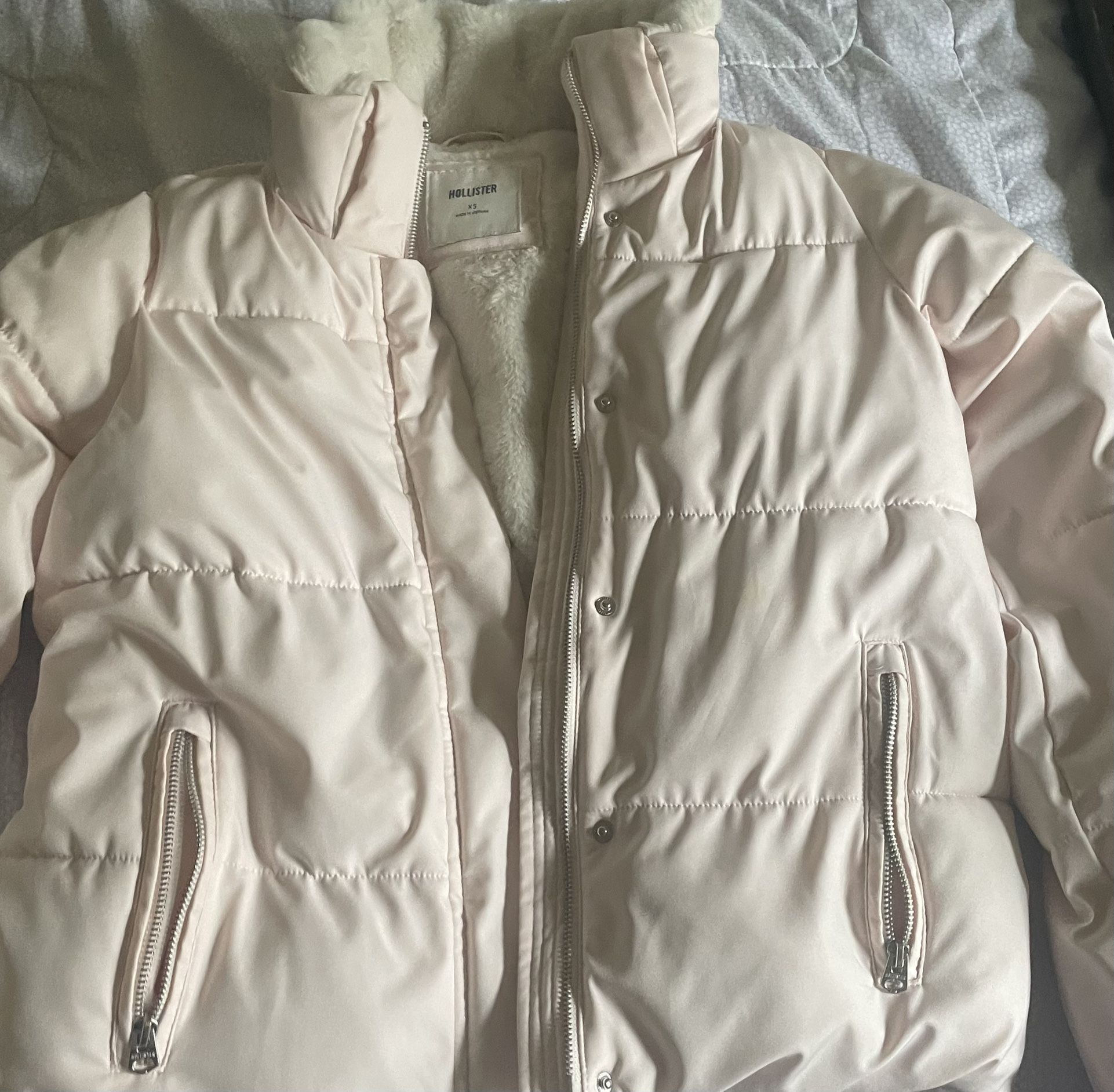 Hollister Pink Puffer Jacket