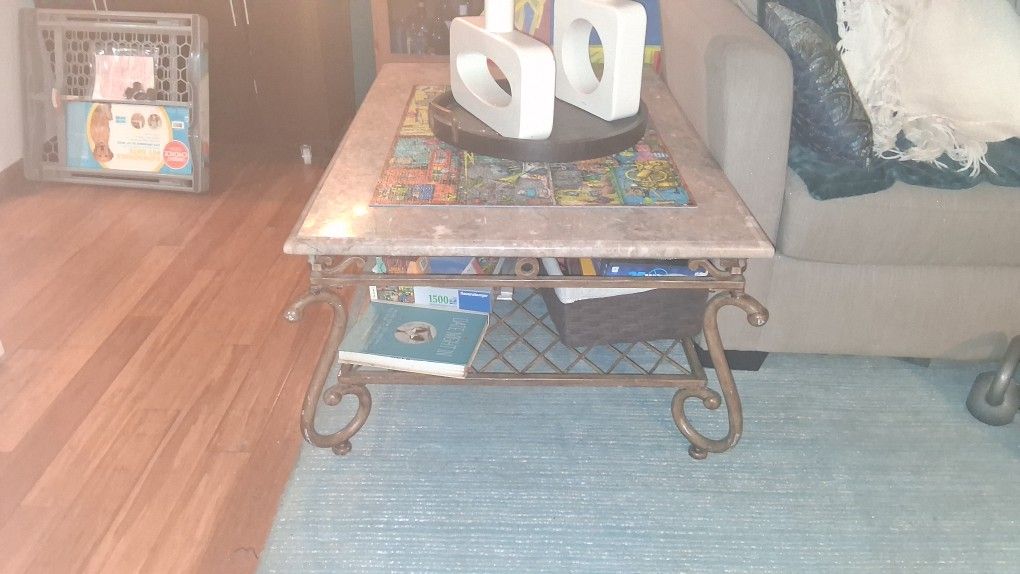 Marble Coffee Table Set