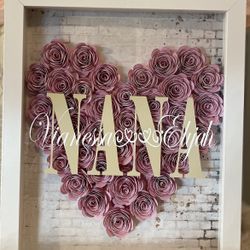 Personalized Paper Heart Shadow Box
