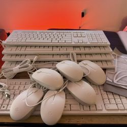 Hp Wire Keyboard And Mouse New!! Bundle Of 6