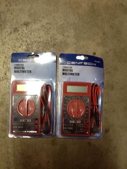 Two cen tech digital multimeters $2 each