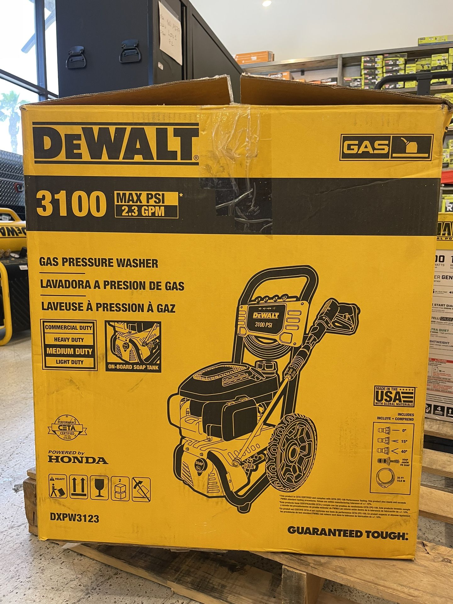 DEWALT 3100 PSI at 2.3 GPM Honda Cold Water Professional Gas Pressure Washer…DXPW3123