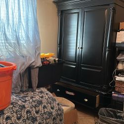 Dresser hi-boy 83high X 43” Wide, Dark Brown