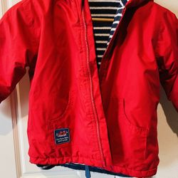 Kids Rain Coat Reversible Size 5-6T