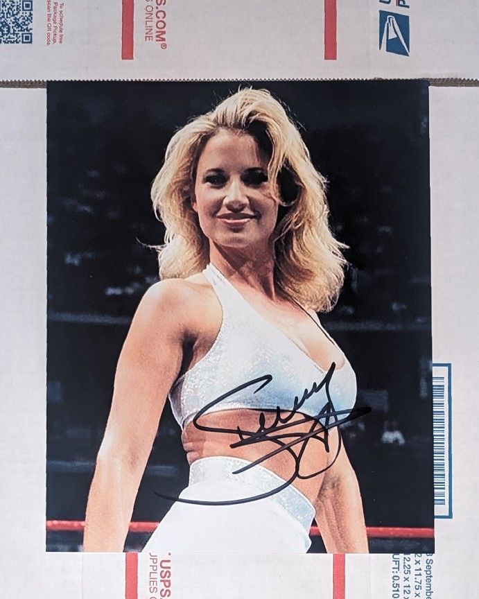 Sunny signed 8x10 photo WWE AEW