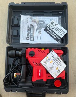 NEW Bauer 1-1/8” SDS-PLUS Rotary Hammer Drill Kit – Complete
